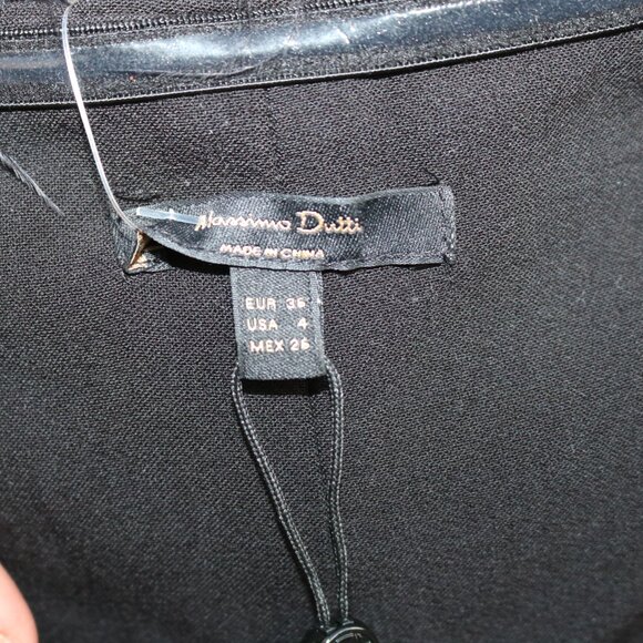 NWT Massimo Dutti Off-The-Shoulder Long Crepe Strapless Feather Dress Size US 4 - Picture 12 of 13